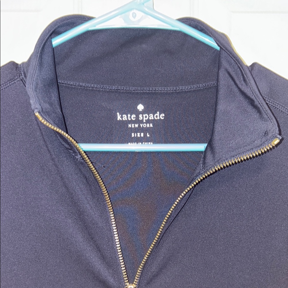 Kate Spade Navy Athletic Jacket with Eyelet Hem - Picture 2 of 5